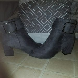 Grey suede boots